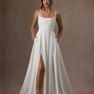 Elegant White Wedding Dress